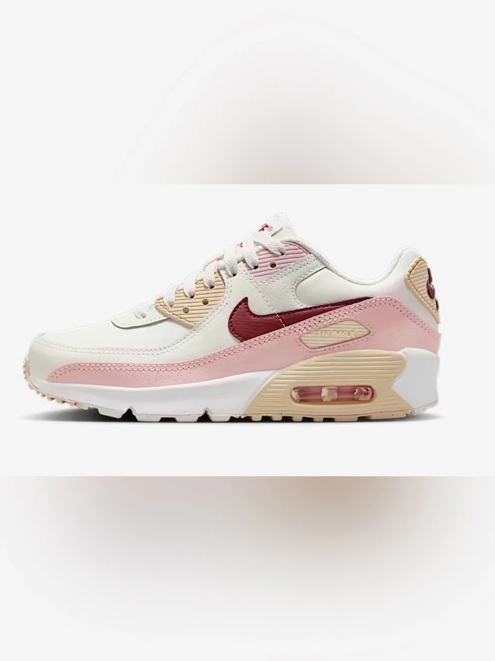 Nike Kids Air Max Sneakers in White, Pink & Burgundy